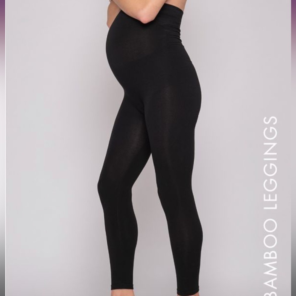 Seraphine over the bump black bamboo leggings medium